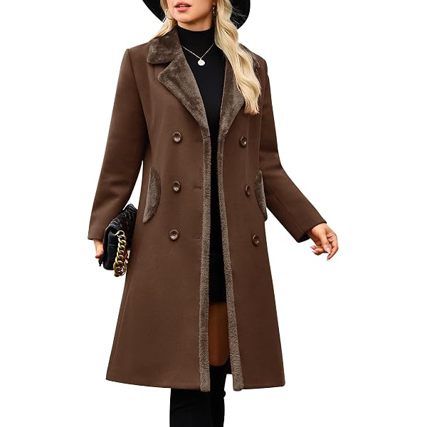 Amazon.com: IDEALSANXUN Long Wool Coats for Women 2025 Fall Winter